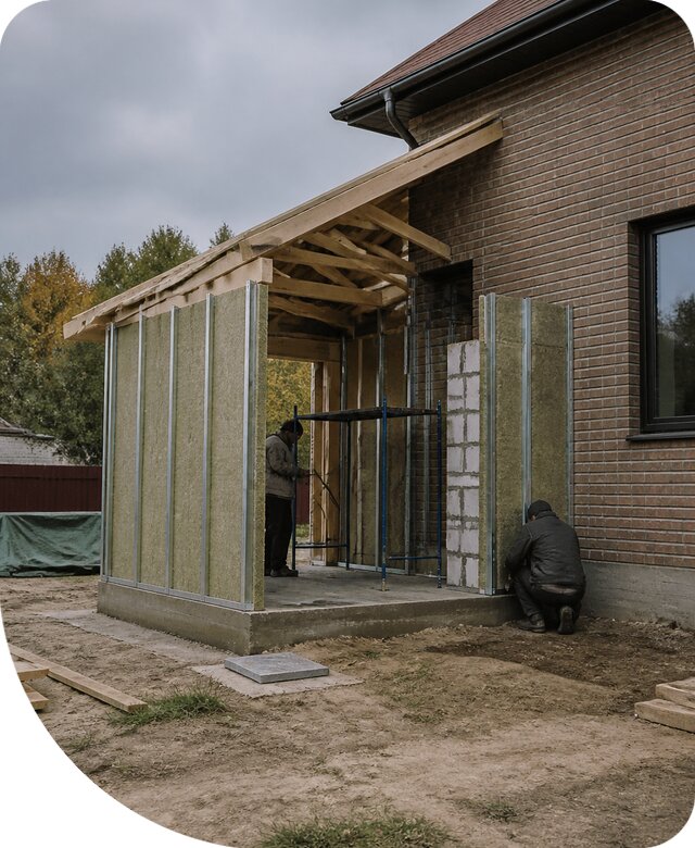 Пристройка котельной в Котласе под ключ для частных домов