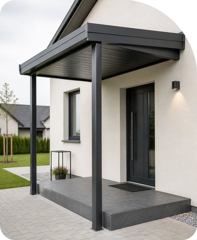 Навес над крыльцом в Котласе под ключ по цене от 25908 р. | РадиДОМА-Ктл